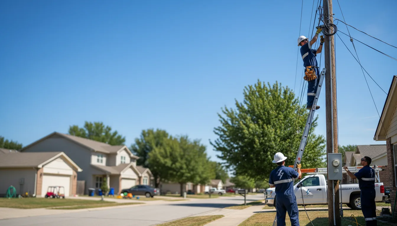 Residential electrician providing installation services in Panama, NE